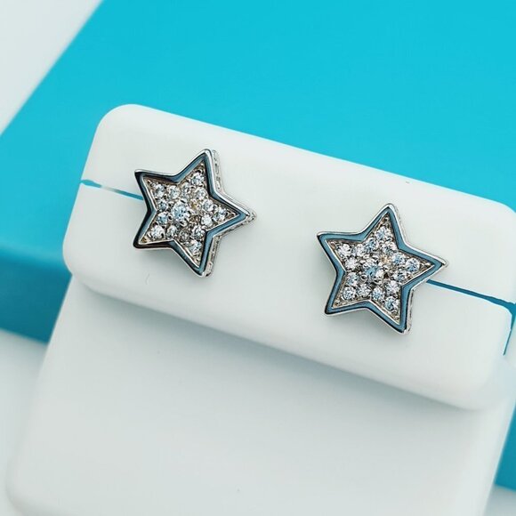 925 Sterling Silver CZ Beautiful Earrings for Women, 1USPAR4205 - Picture 2 of 10